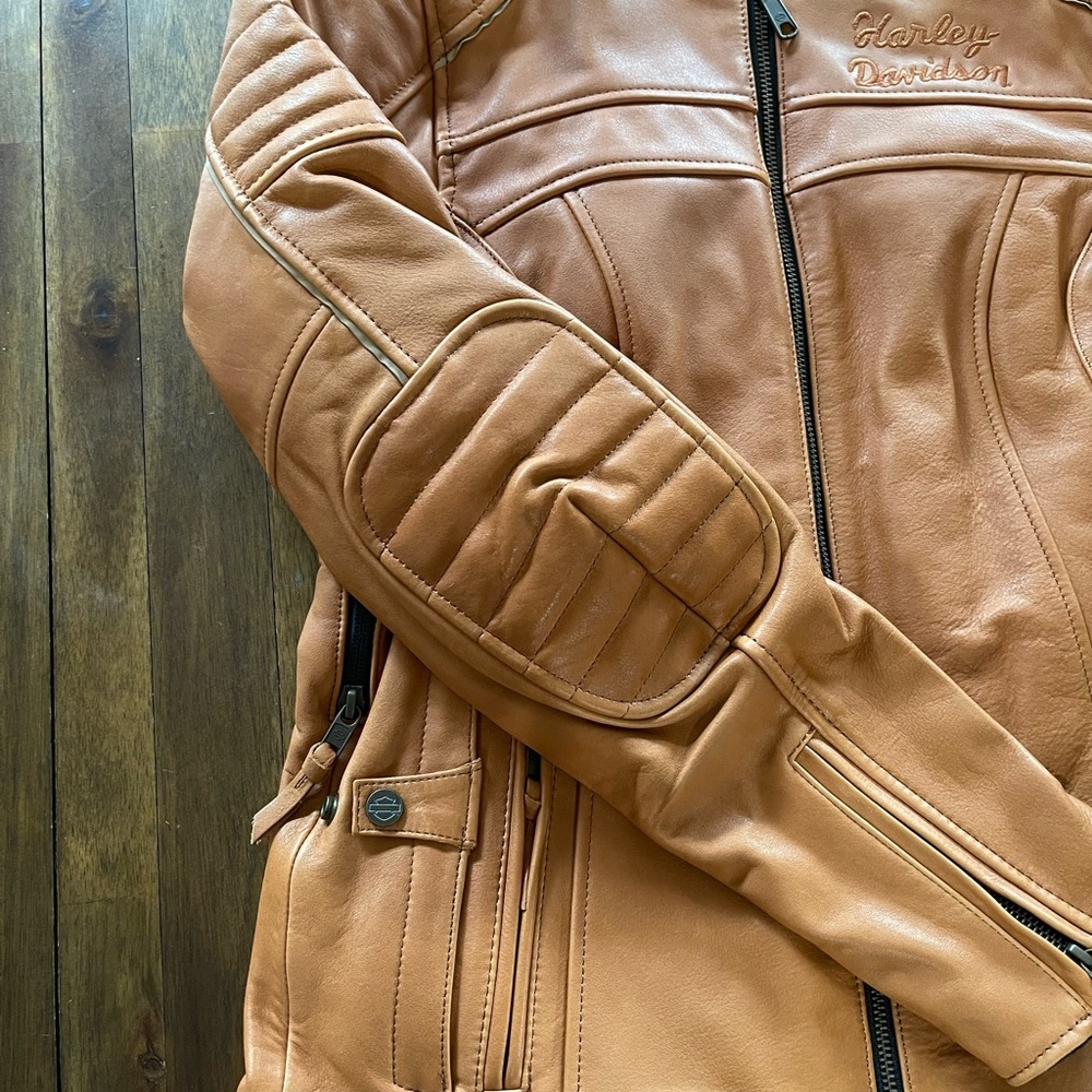 NEW Harley-Davidson Women's Pursuit Triple Vent System Leather Jacket brown - Picture 12 of 16